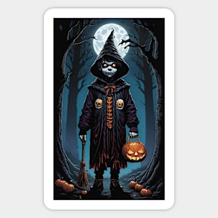 Trick or Treat Creepy Kid Sticker